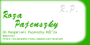 roza pajenszky business card